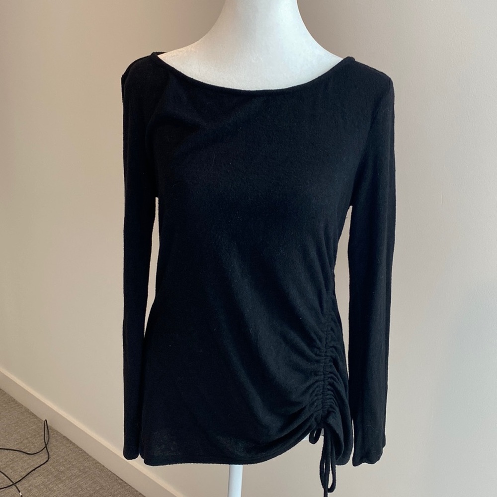 Gibson side ruched sweater